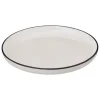Prato de sobremesa ALIX branco em porcelana 20cm