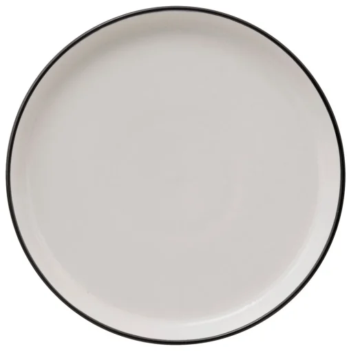 Prato de sobremesa ALIX branco em porcelana 20cm