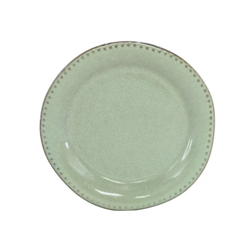 Prato de sobremesa CAPRI verde em cerâmica 20cm