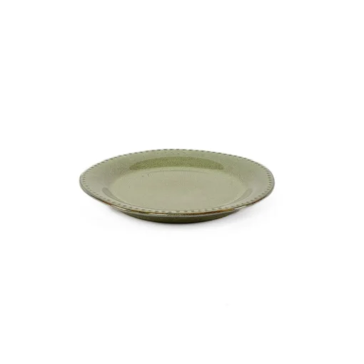 Prato de sobremesa CAPRI verde em cerâmica 20cm