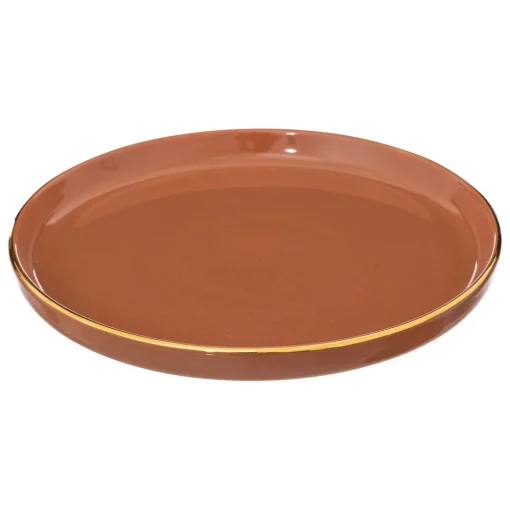 Prato de sobremesa SUBLIMA rosa em porcelana 20cm