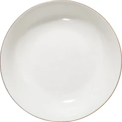 Prato de sopa PETIT SALON branco com beira dourada 20cm