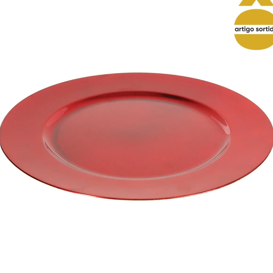 Prato marcador vermelho 33cm