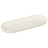 Prato oval travessa NORA branca em porcelana 9x23cm