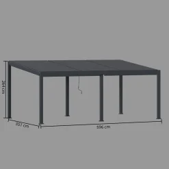 Pérgola Avila Cinza Graphite 3,5x6M