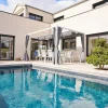 Pérgola ZALYA branco e ardósia 3x4m