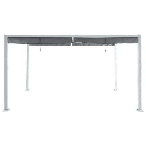 Pérgola ZALYA branco e ardósia 3x4m