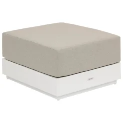Pufe ALLURE alumínio branco