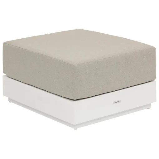 Pufe ALLURE alumínio branco