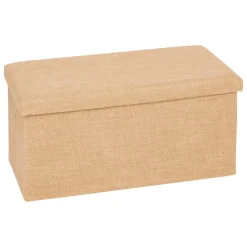 Pufe duplo MIXMODUL efeito juta em mdf 38x76cm