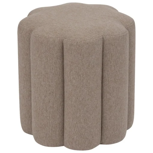 Pufe FLORAL tecido bege 40cm