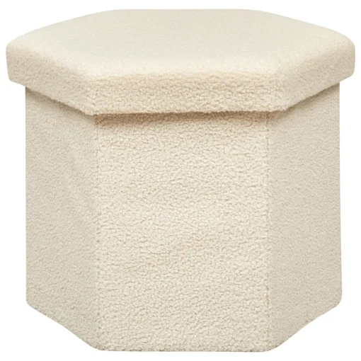 Pufe hexaonal JAIKO branco
