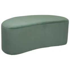 Pufe MALONE verde de veludo 98cm