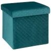 Pufe MIXMODUL em veludo azul 31x31cm