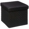 Pufe MIXMODUL em veludo preto 31x31cm
