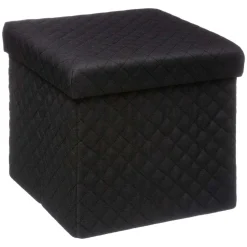 Pufe MIXMODUL em veludo preto 31x31cm