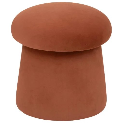Pufe NOA terracota em veludo 40x37cm