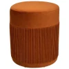 Pufe NOFY terracota em veludo 38x31cm