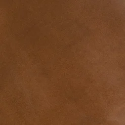 Pufe redondo em couro castanho gaj