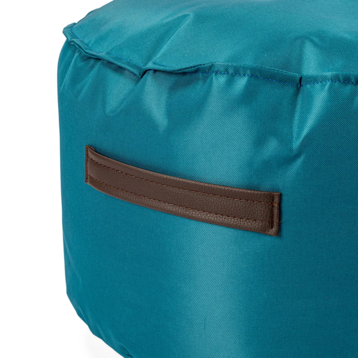 Pufe redondo impermeável azul 35x60cm