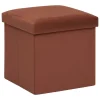 Pufe TESS terracota em veludo