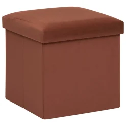 Pufe TESS terracota em veludo