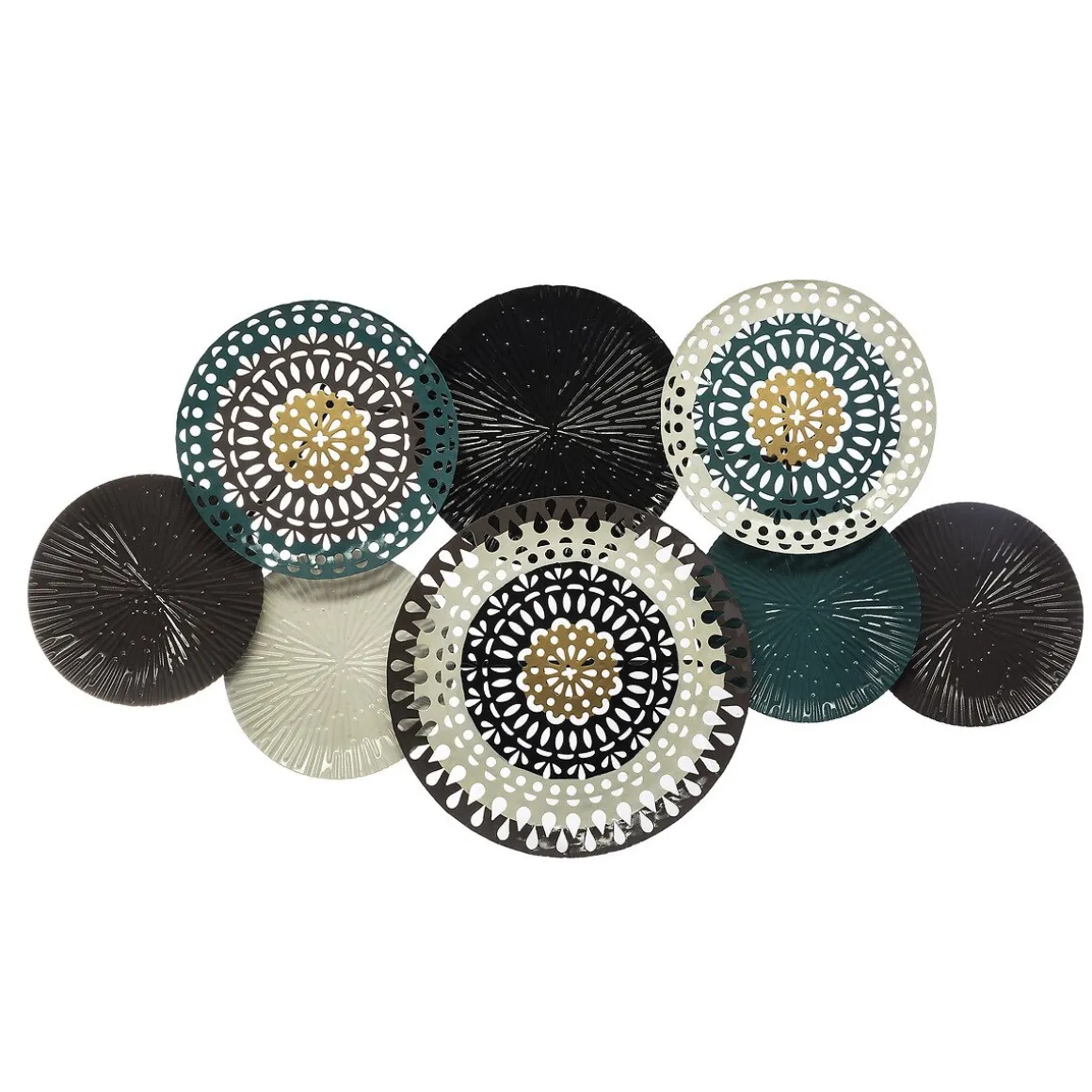 Quadro decorativo azul em metal 112x6x64cm