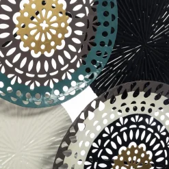 Quadro decorativo azul em metal 112x6x64cm