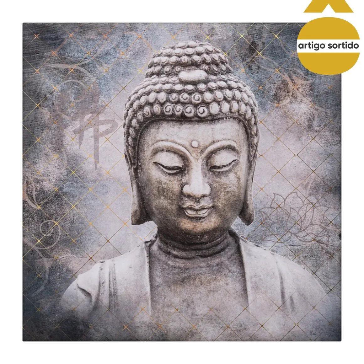 Quadro decorativo buda 38x38cm