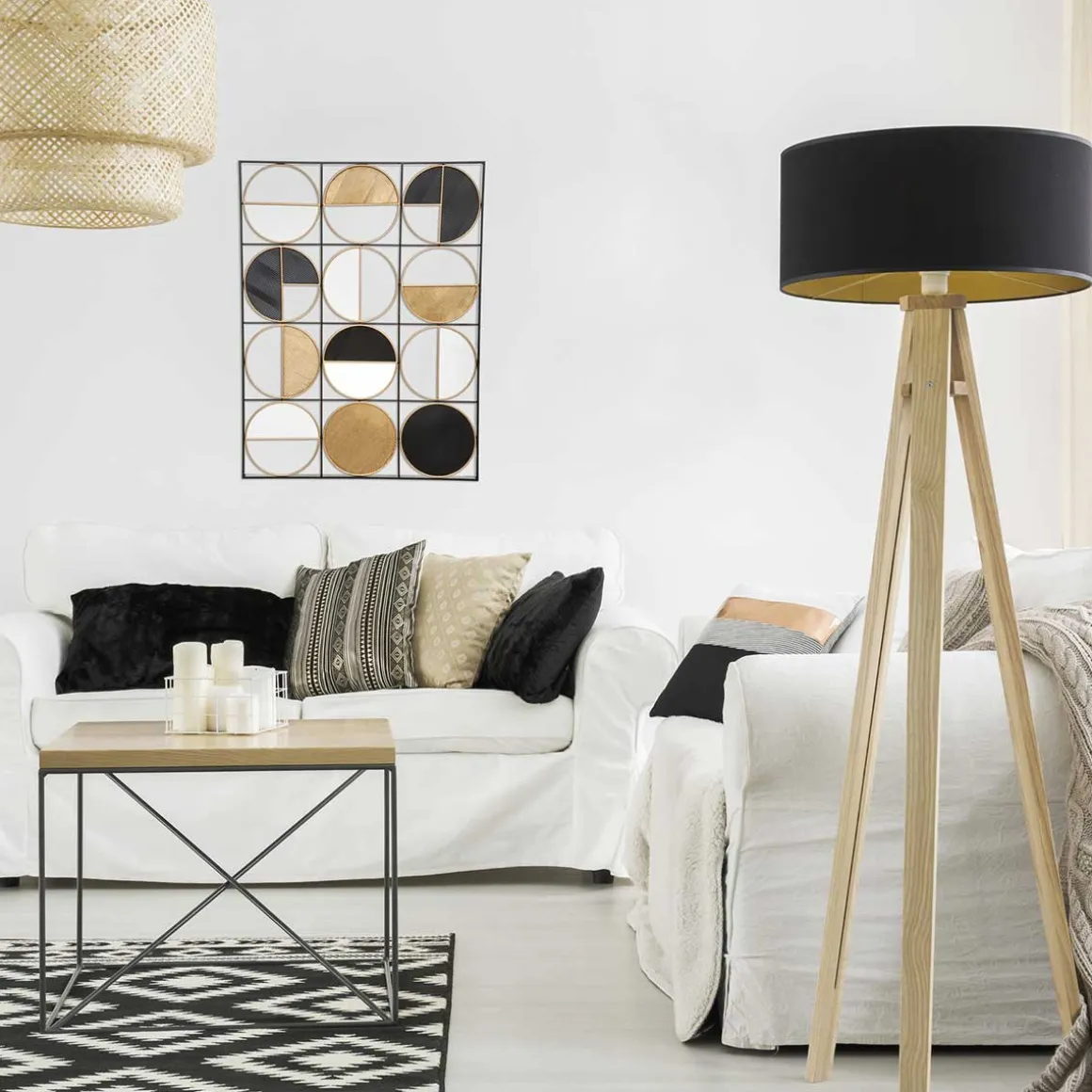 Quadro decorativo com círculos 101,5cm