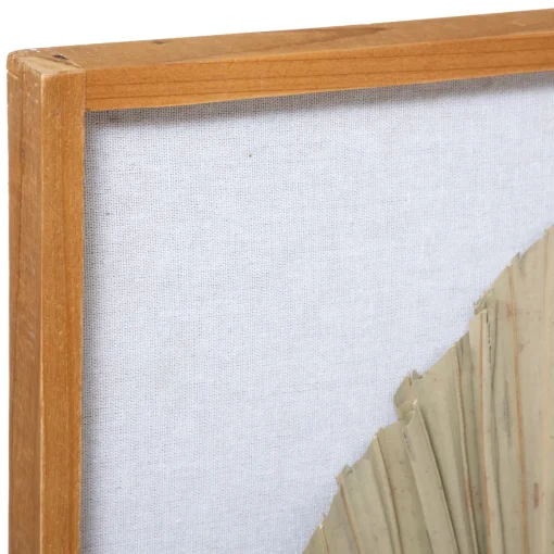 Quadro decorativo folha palmeira bege