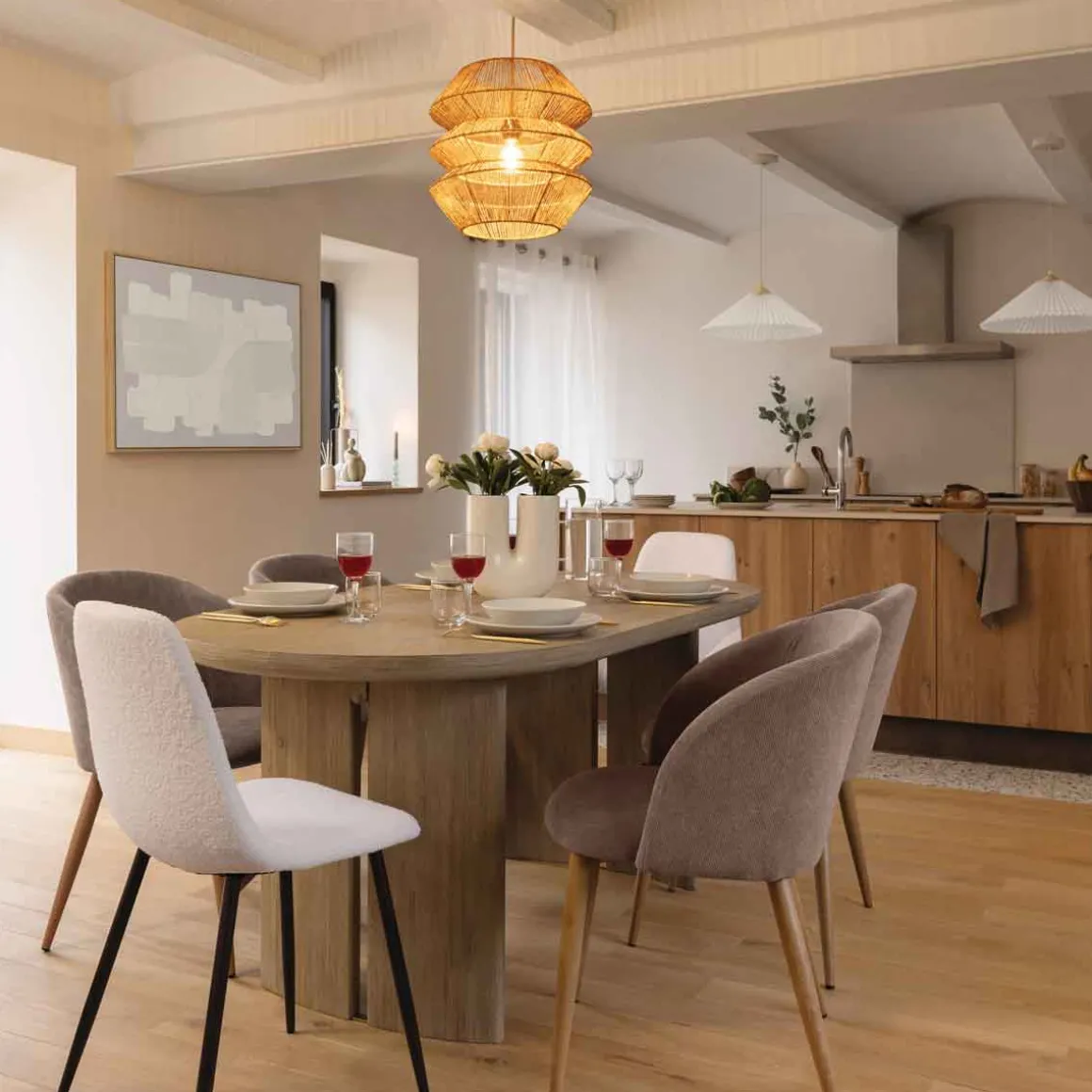 Quadro decorativo MAHALA efeito relevo 75x116cm