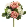 Ramo de rosas brancas e rosa artifical
