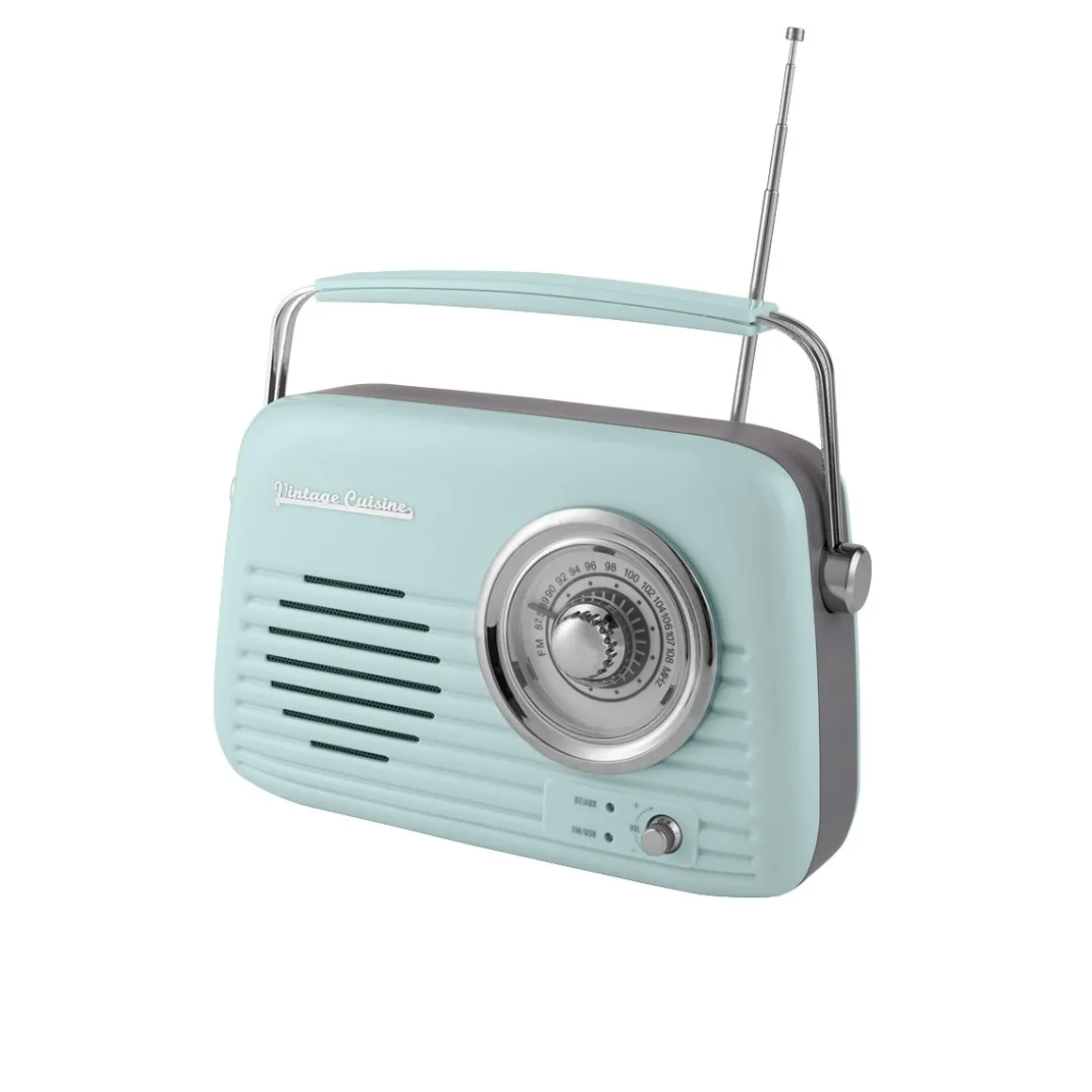 Rádio VINTAGE CUISINE menta com bluetooth