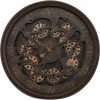 Relógio de parede alban meca castanho 76cm