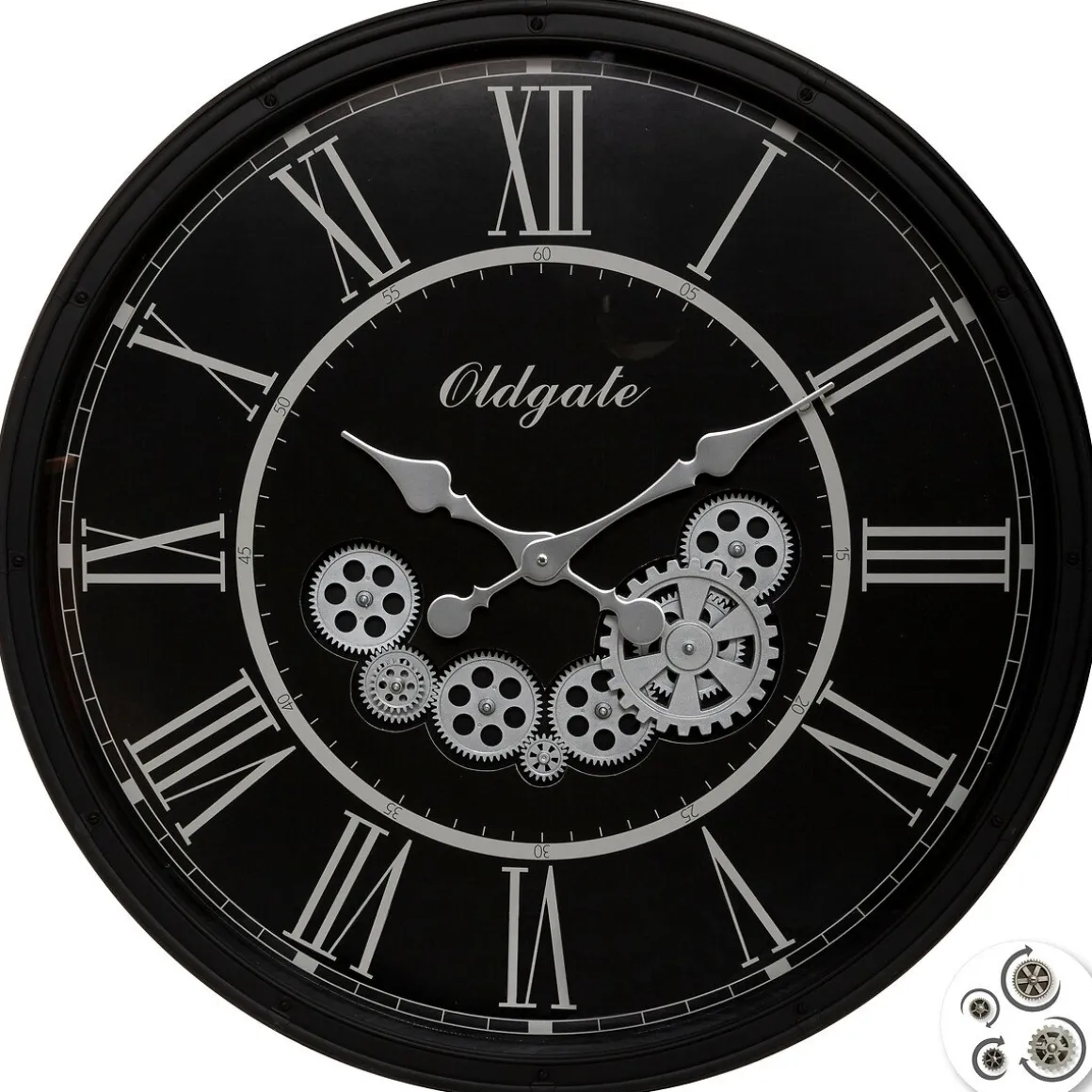 Relógio de parede meca loann preto