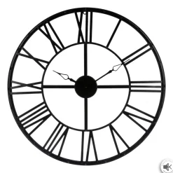 Relógio decorativo de parede preto VINTAGE