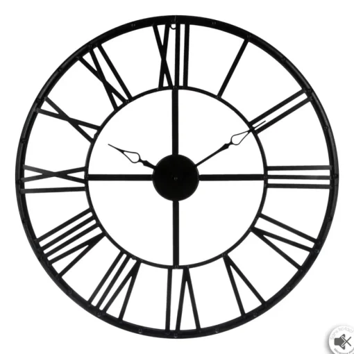 Relógio decorativo de parede preto VINTAGE