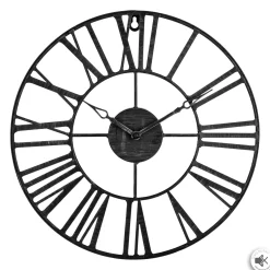 Relógio decorativo de parede preto VINTAGE 36,5cm
