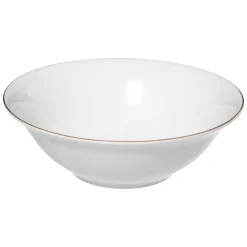 Saladeira PETIT SALON branco com beira dourada 22cm