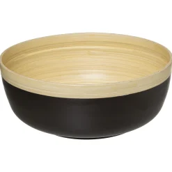 Saladeira preta de bambu 30cm