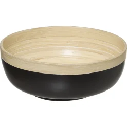Saladeira preta de bambu 20cm