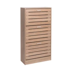 Sapateira ripada com 3 gavetas 120cm