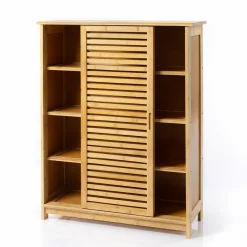 Sapateira VENEZA natural com porta de correr 100cm