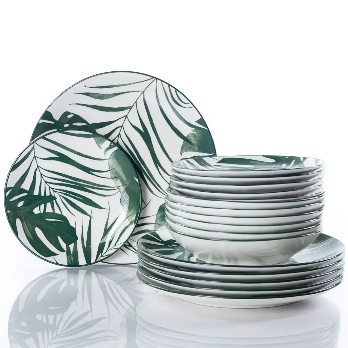 Serviço de mesa 18 peças PALM VERT