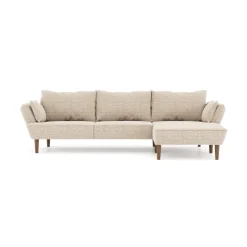 Sofá BRUGES bege com chaise longue