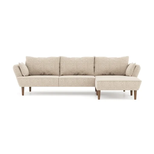 Sofá BRUGES bege com chaise longue