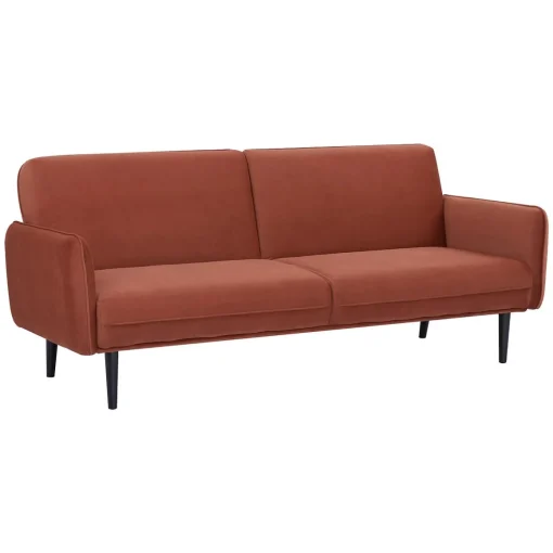 Sofá cama DARIA terracota 3 lugares
