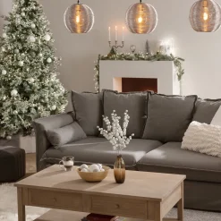 Sofá ODILON cinza claro de 3 lugares