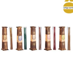 Suporte para incenso em madeira com 10 paus 31cm